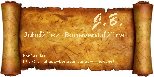 Juhász Bonaventúra névjegykártya